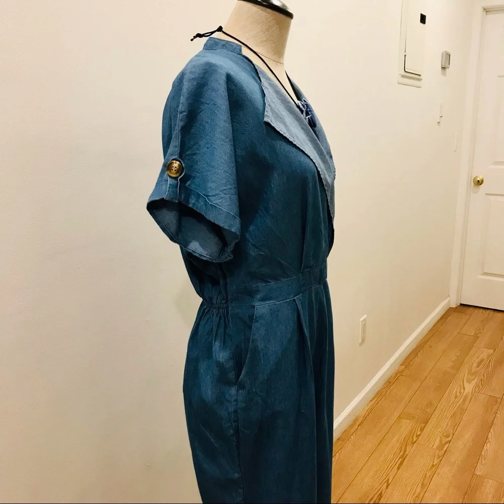 Vintage style Julia chambray jumpsuit. Size L. Excellent used condition - Picture 3 of 12